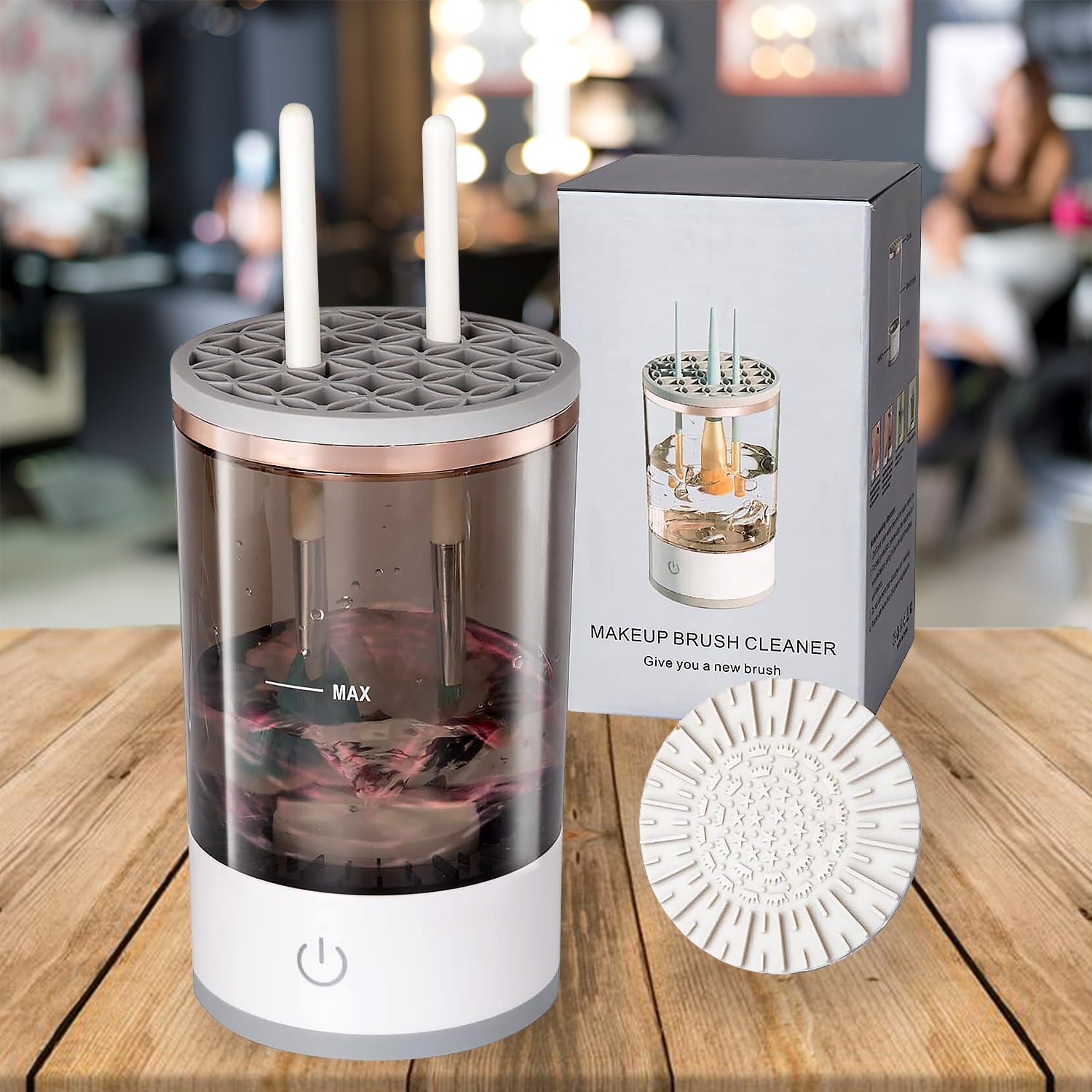 12987 Automatic Makeup Brush Cleaner Fast Electric Brush Cleaner Hand Free Machine Super Clean Brush Washer & Brushes Organizer Tool (1 Pc) 12987 Automatic Makeup Brush Cleaner Fast Electric Brush Cleaner Hand Free Machine Super Clean Brush Washer & Brushes Organizer Tool (1 Pc)